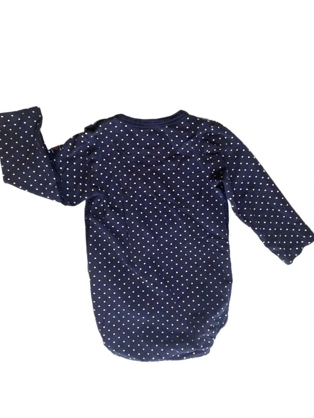 Polarn O. Pyret Navy Polka Dot One-Piece with Orange Cat
